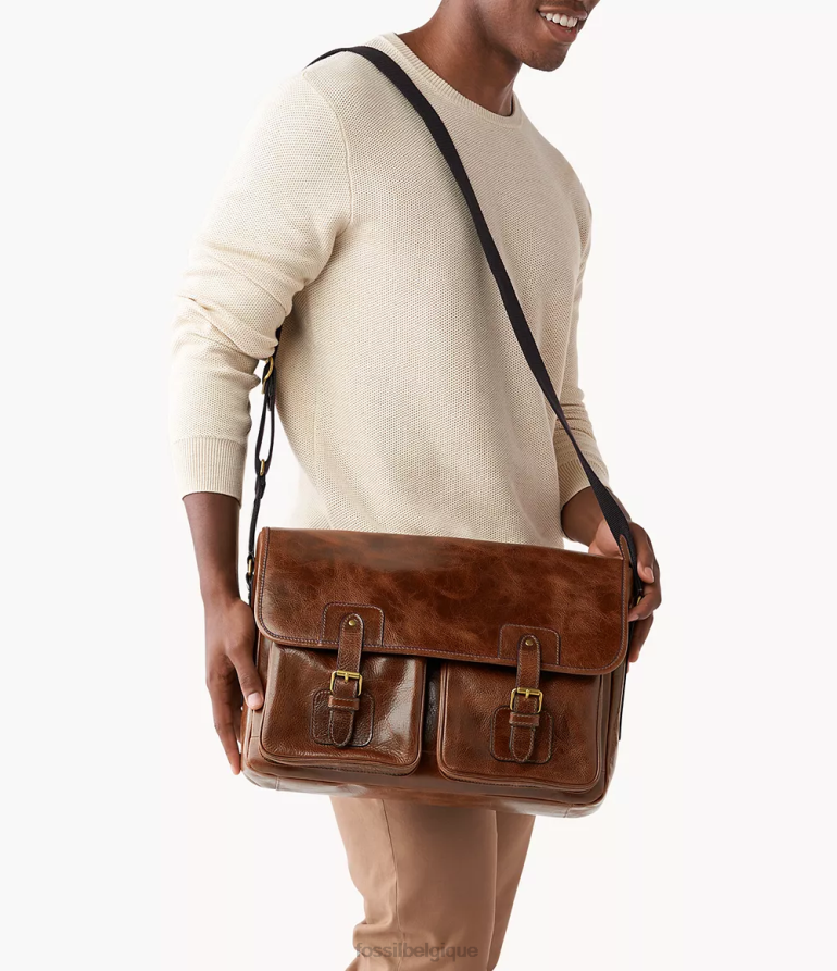 Fossil sac Hommes messager de Greenville Cognac 8V46041615
