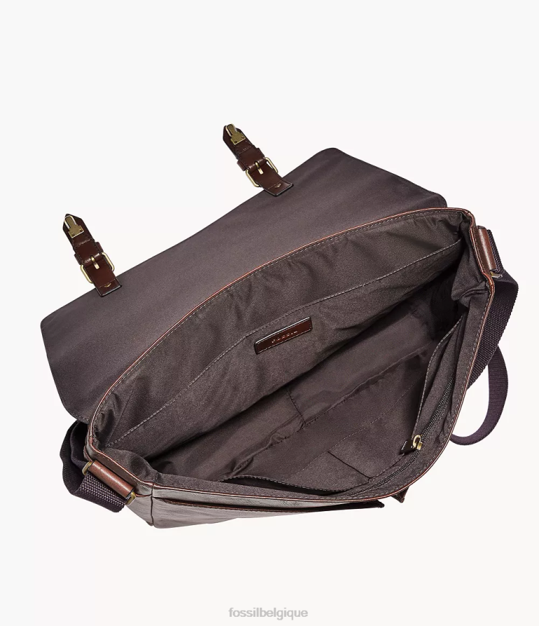 Fossil sac Hommes messager de miles marron foncé 8V46041634