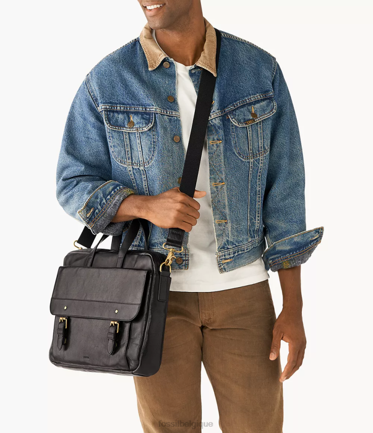 Fossil sac Hommes sac de travail miles noir 8V46041645